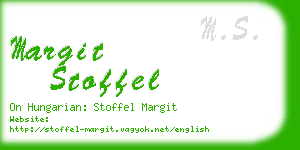 margit stoffel business card